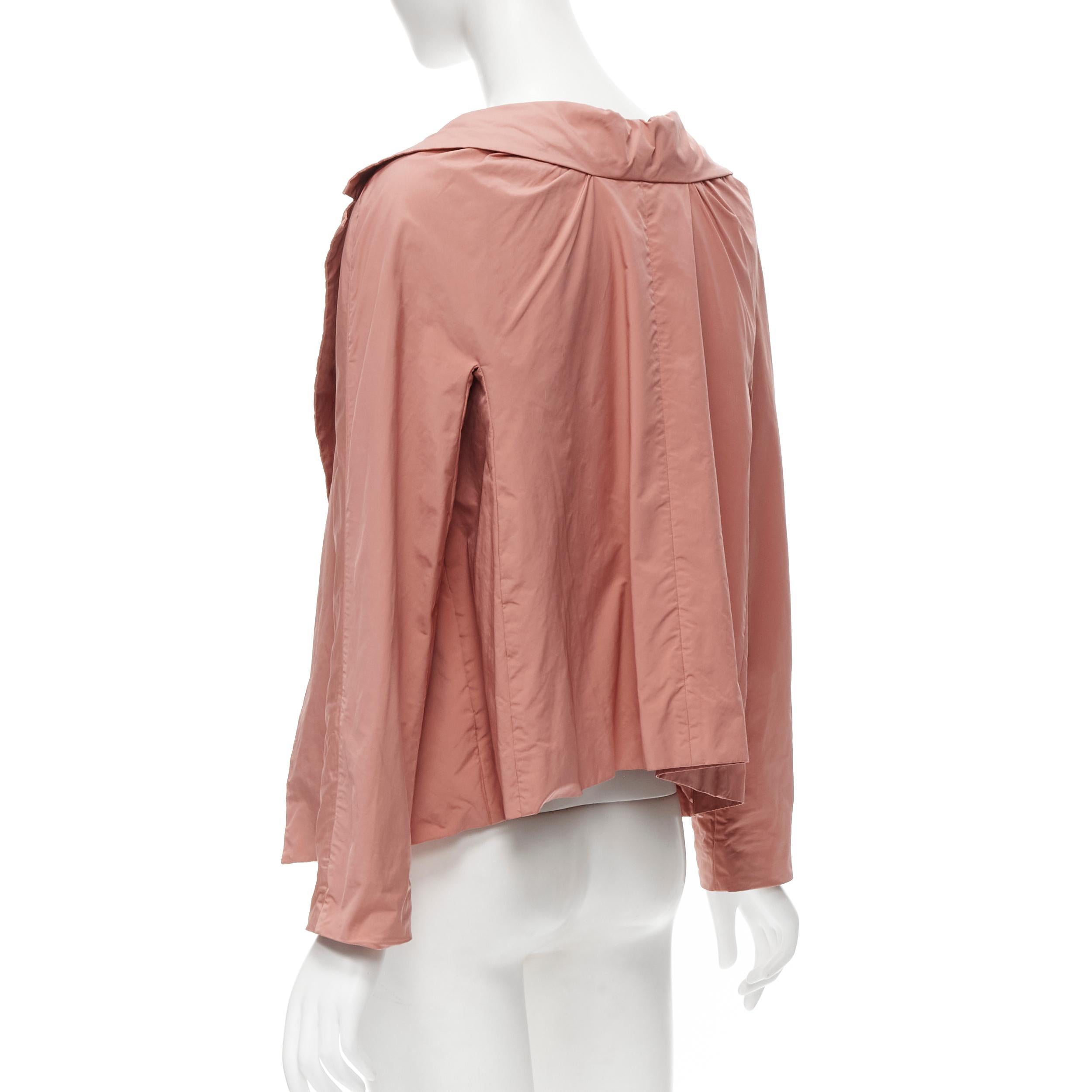 MARNI - Veste blazer à col évasé en nylon polyamide rose poudré IT40 XS Pour femmes en vente