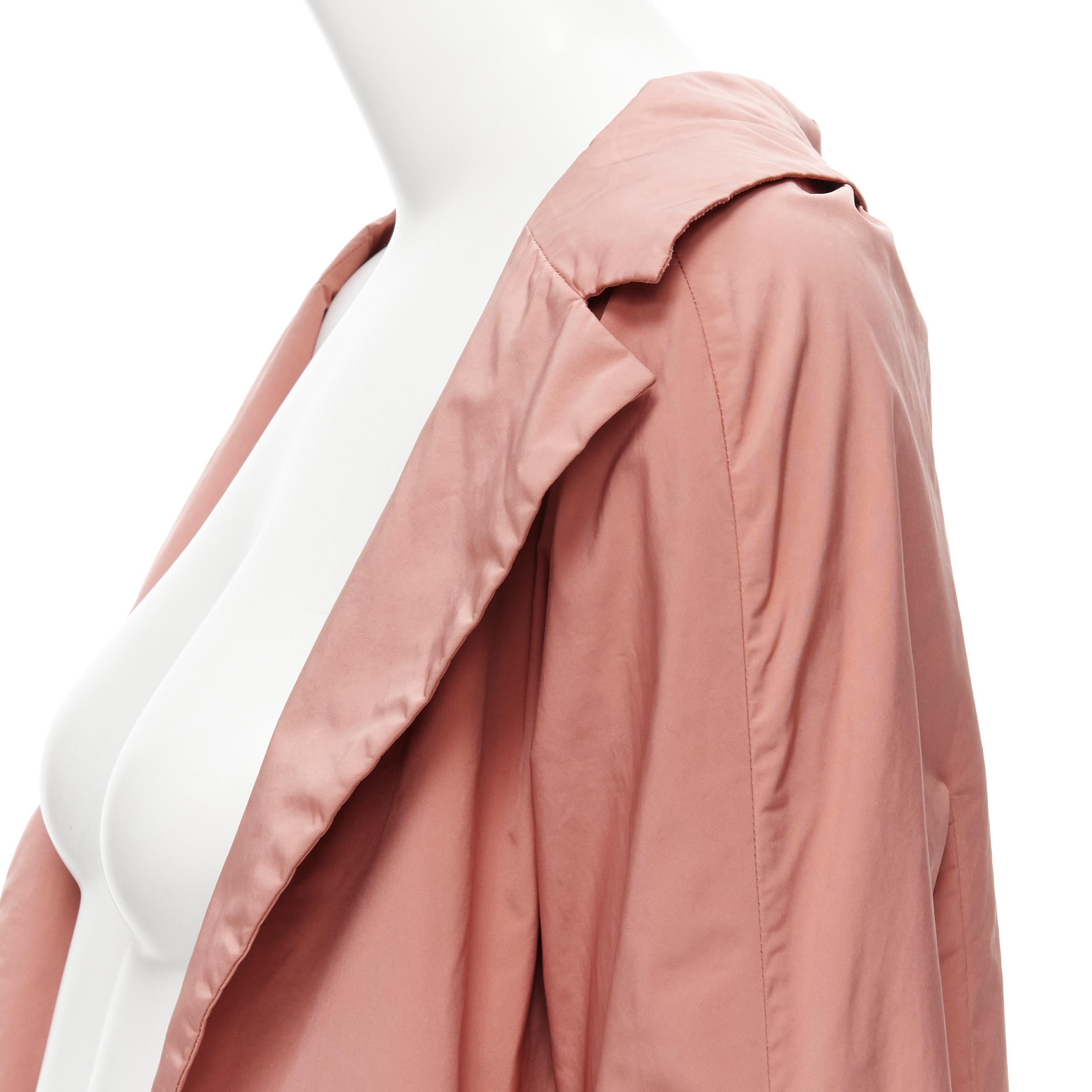 Women's MARNI dusty blush pink polyamide nylon spread collar blazer jacket IT40 XS For Sale