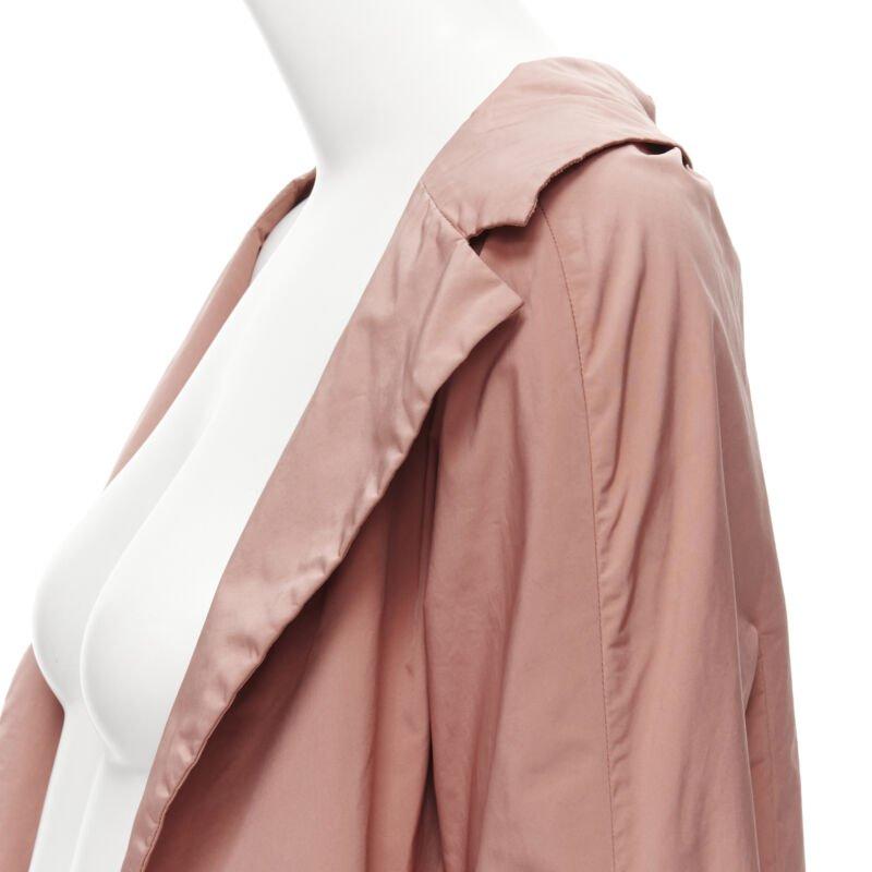 MARNI dusty blush pink polyamide nylon spread collar blazer jacket IT40 XS For Sale 1
