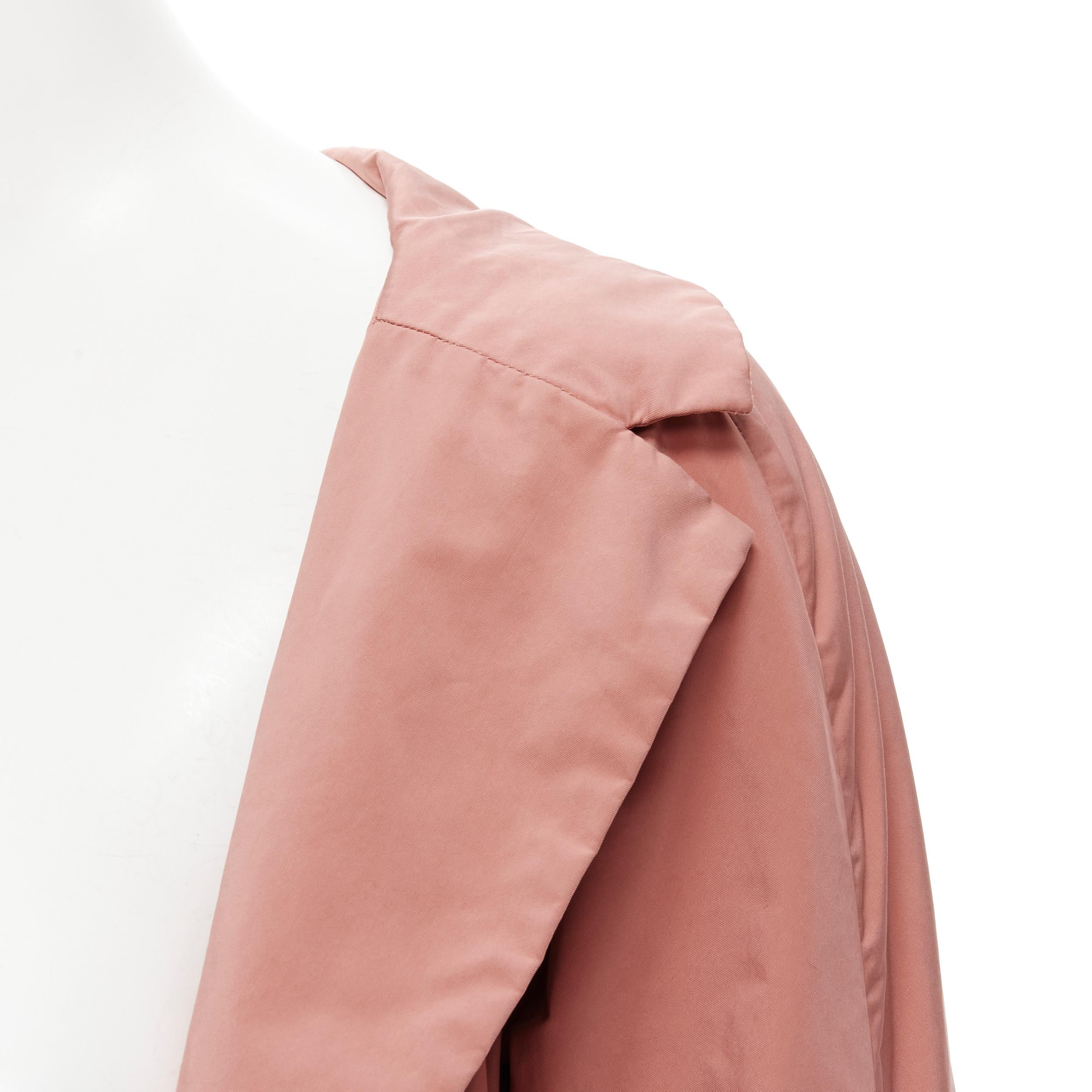 MARNI dusty blush pink polyamide nylon spread collar blazer jacket IT40 XS For Sale 1