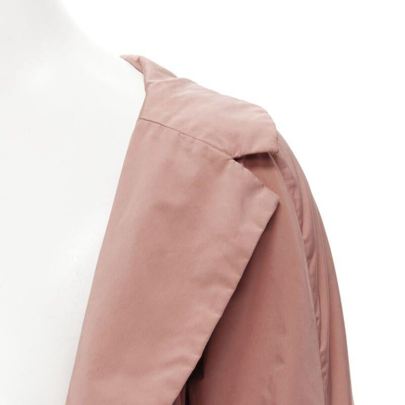 MARNI dusty blush pink polyamide nylon spread collar blazer jacket IT40 XS For Sale 2