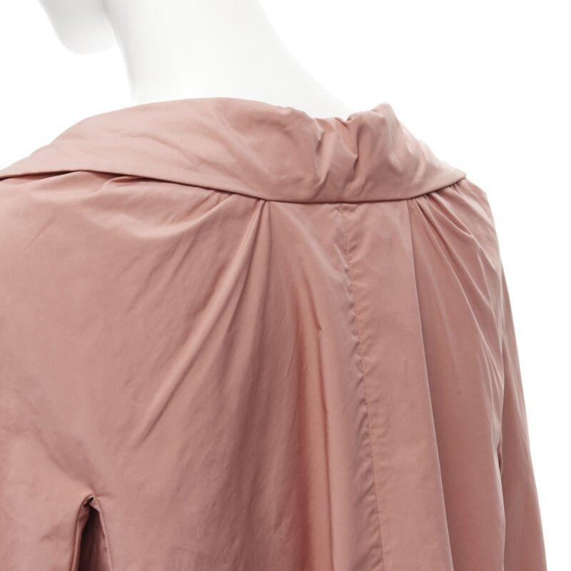 MARNI dusty blush pink polyamide nylon spread collar blazer jacket IT40 XS For Sale 3