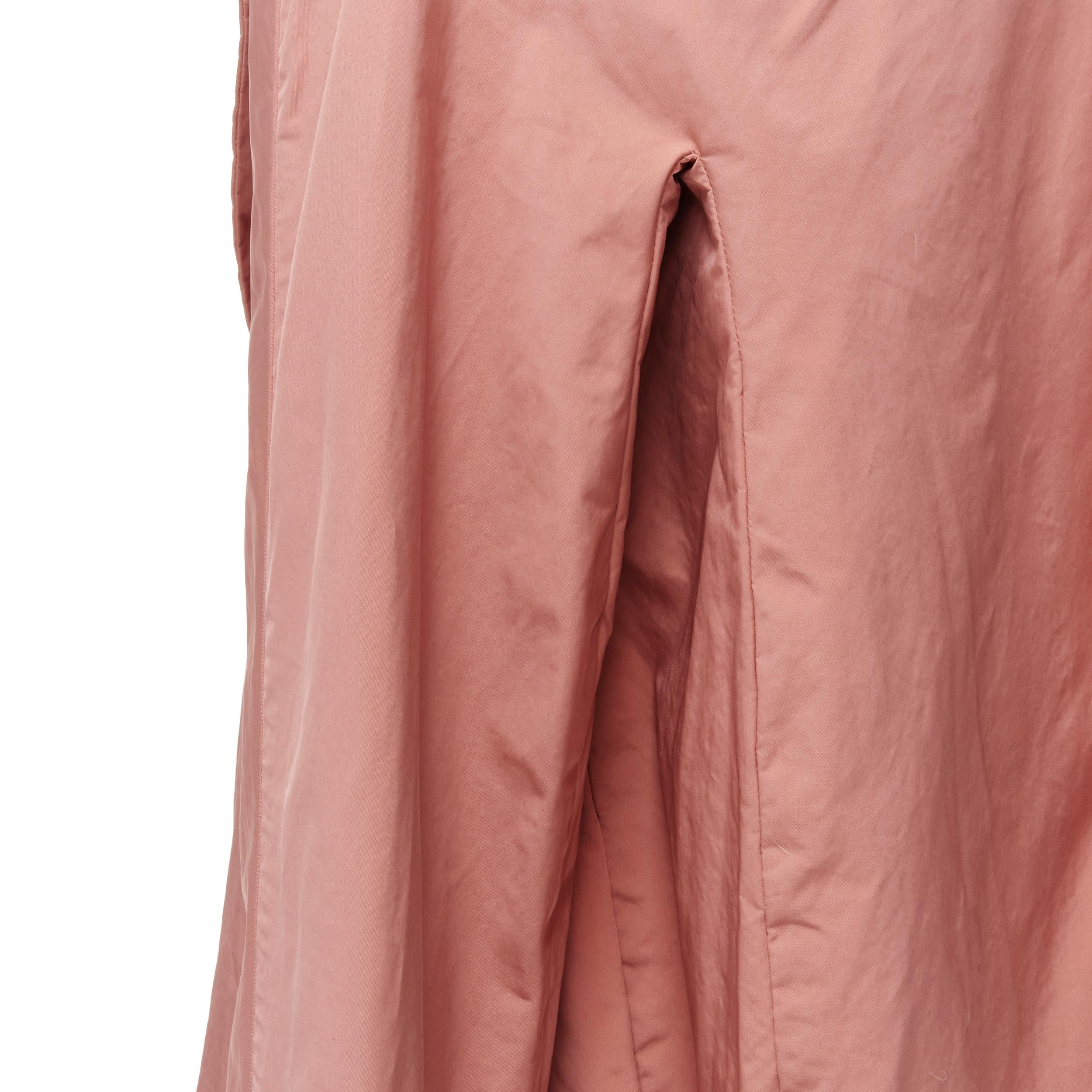 MARNI dusty blush pink polyamide nylon spread collar blazer jacket IT40 XS For Sale 3