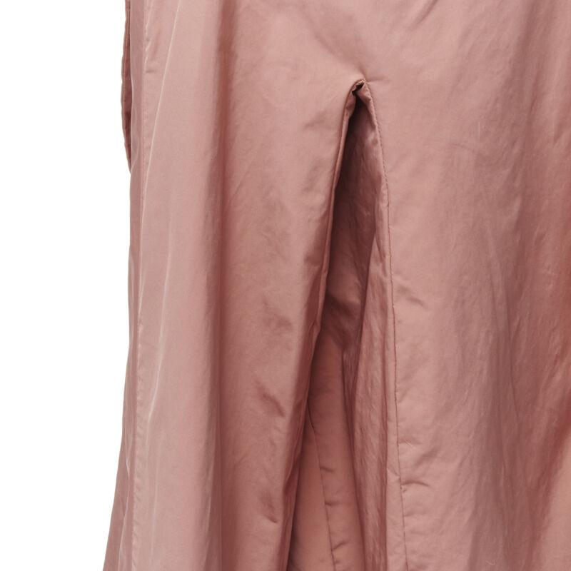 MARNI dusty blush pink polyamide nylon spread collar blazer jacket IT40 XS For Sale 4