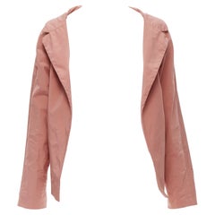 MARNI dusty blush pink polyamide nylon spread collar blazer jacket IT40 XS