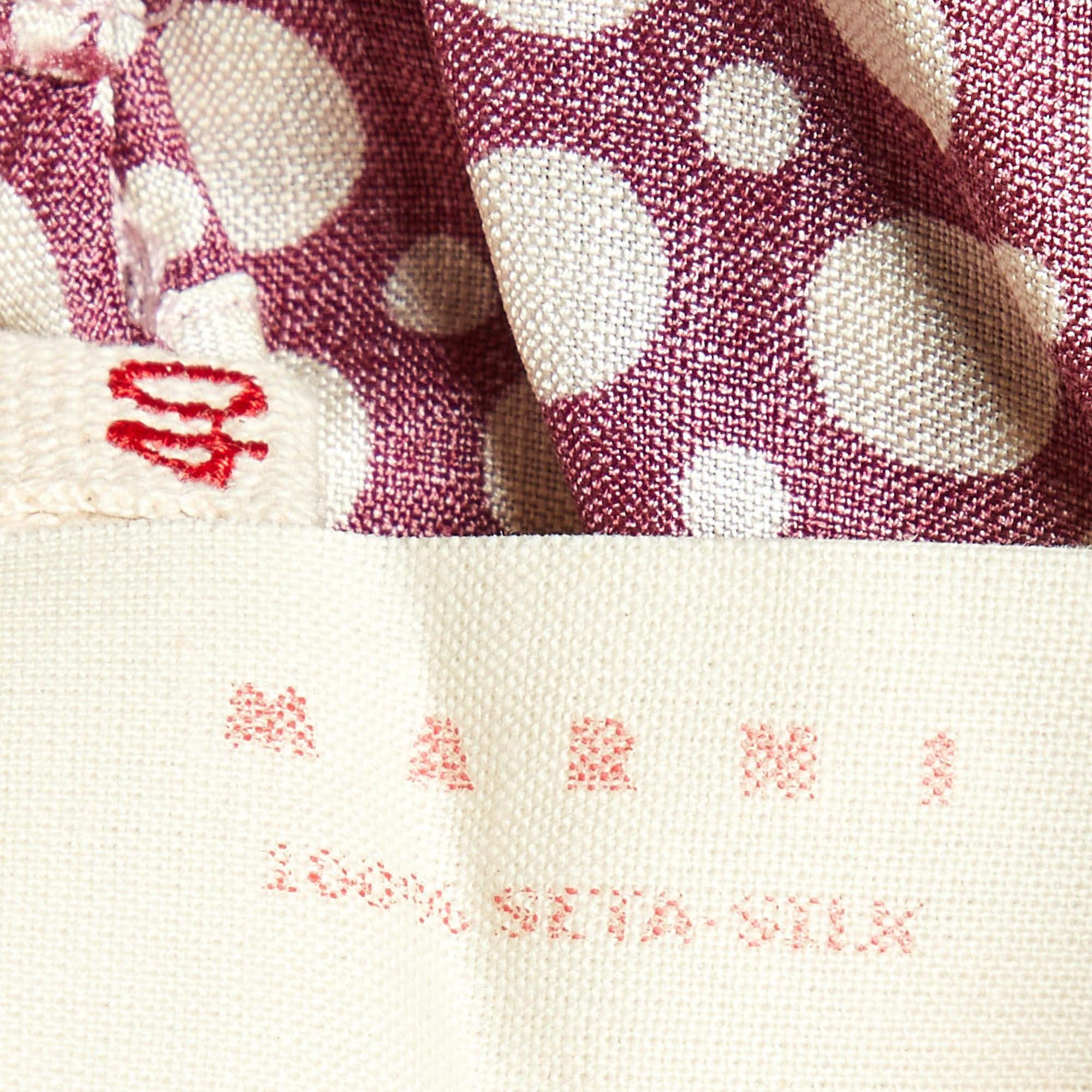 Marni Dusty Pink Dot Dot Print Waist Tie-Up Top S Pour femmes en vente