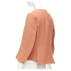 MARNI dusty pink reverse piped 3/4 sleeves crew neck top IT42 M