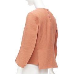 MARNI dusty pink reverse piped 3/4 sleeves crew neck top IT42 M