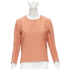 MARNI dusty pink reverse piped 3/4 sleeves crew neck top IT42 M