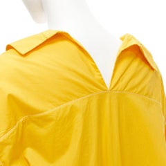 MARNI egg yolk yellow cotton spread collar knee length shirt dress IT36 XS