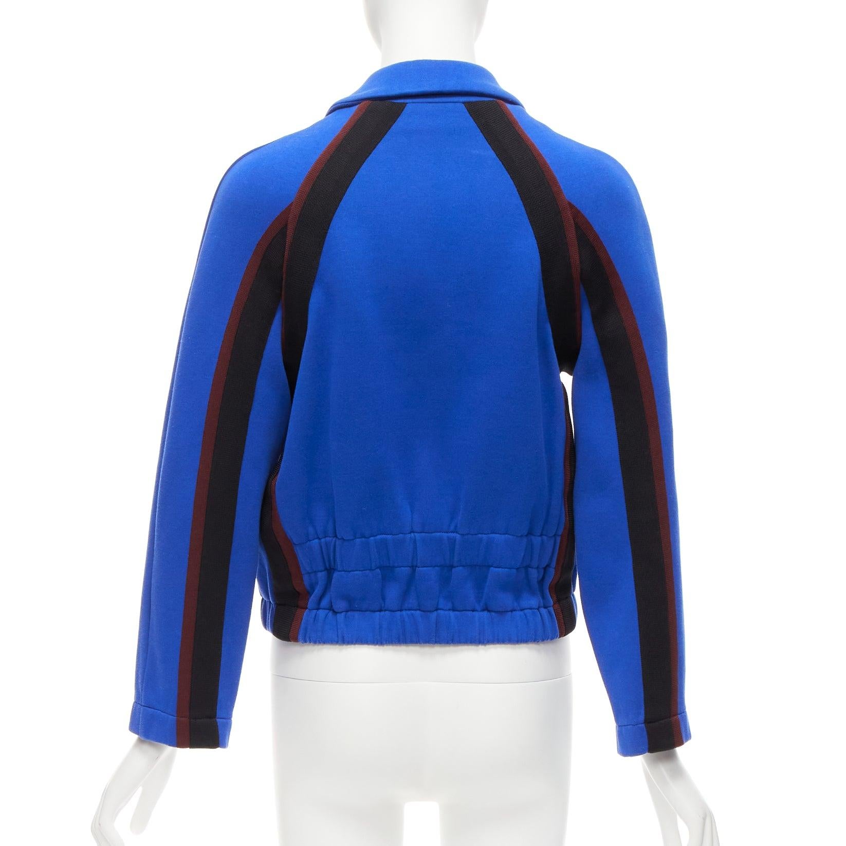 Women's MARNI electric blue track suit raglan bomber jacket IT38 XS For Sale