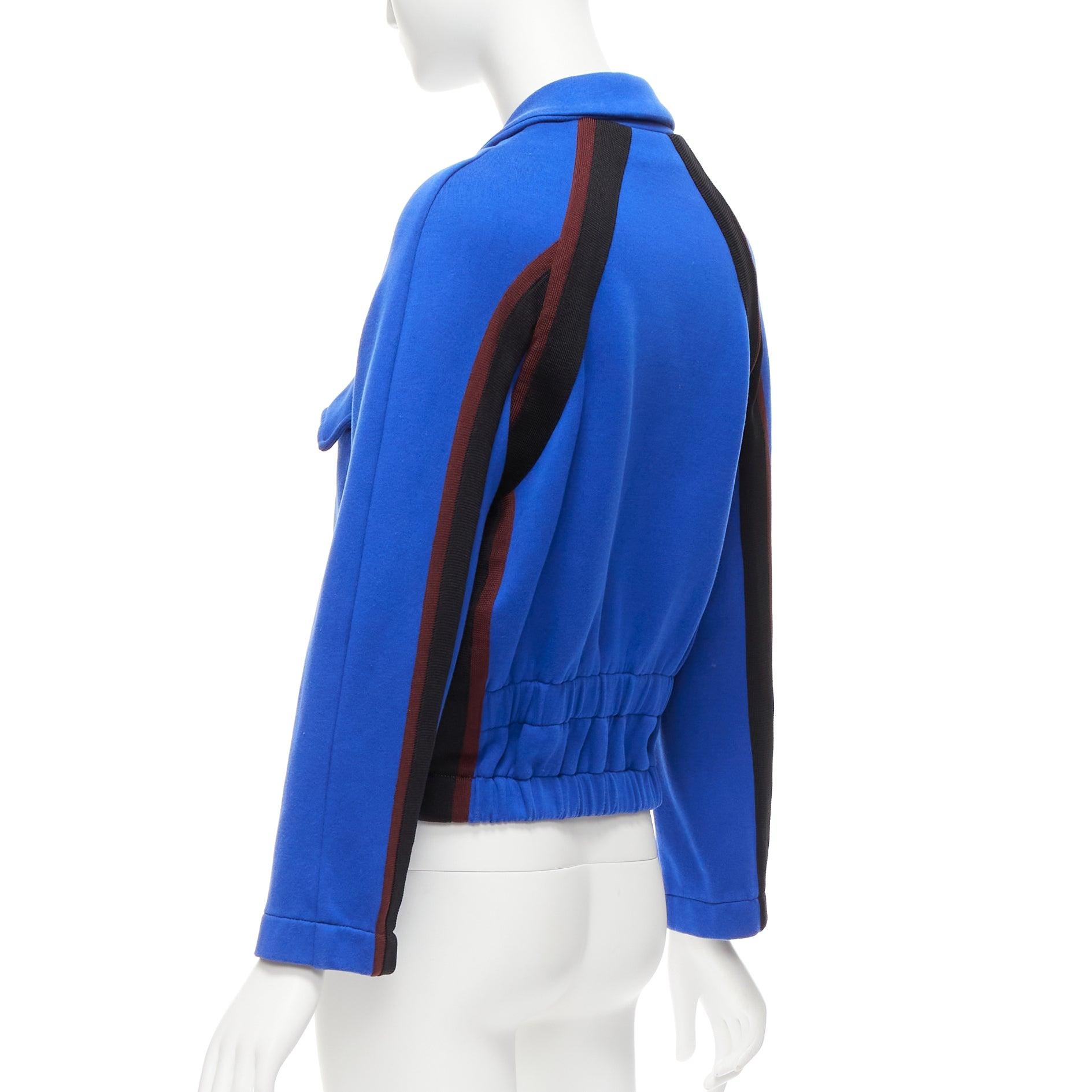 MARNI electric blue track suit raglan bomber jacket IT38 XS For Sale 2
