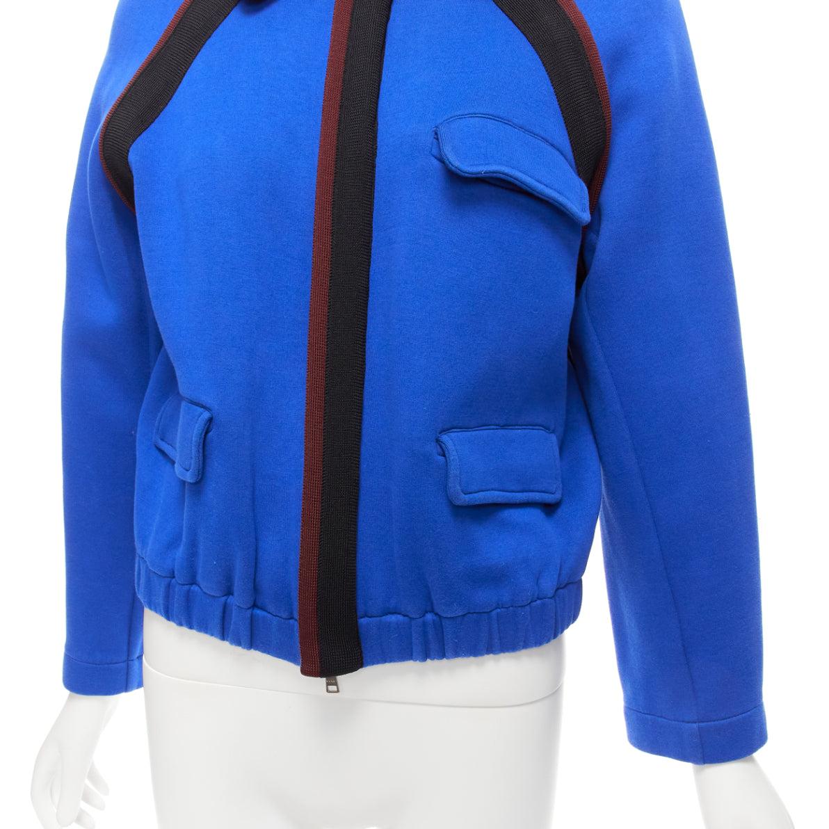 MARNI electric blue track suit raglan bomber jacket IT38 XS For Sale 2