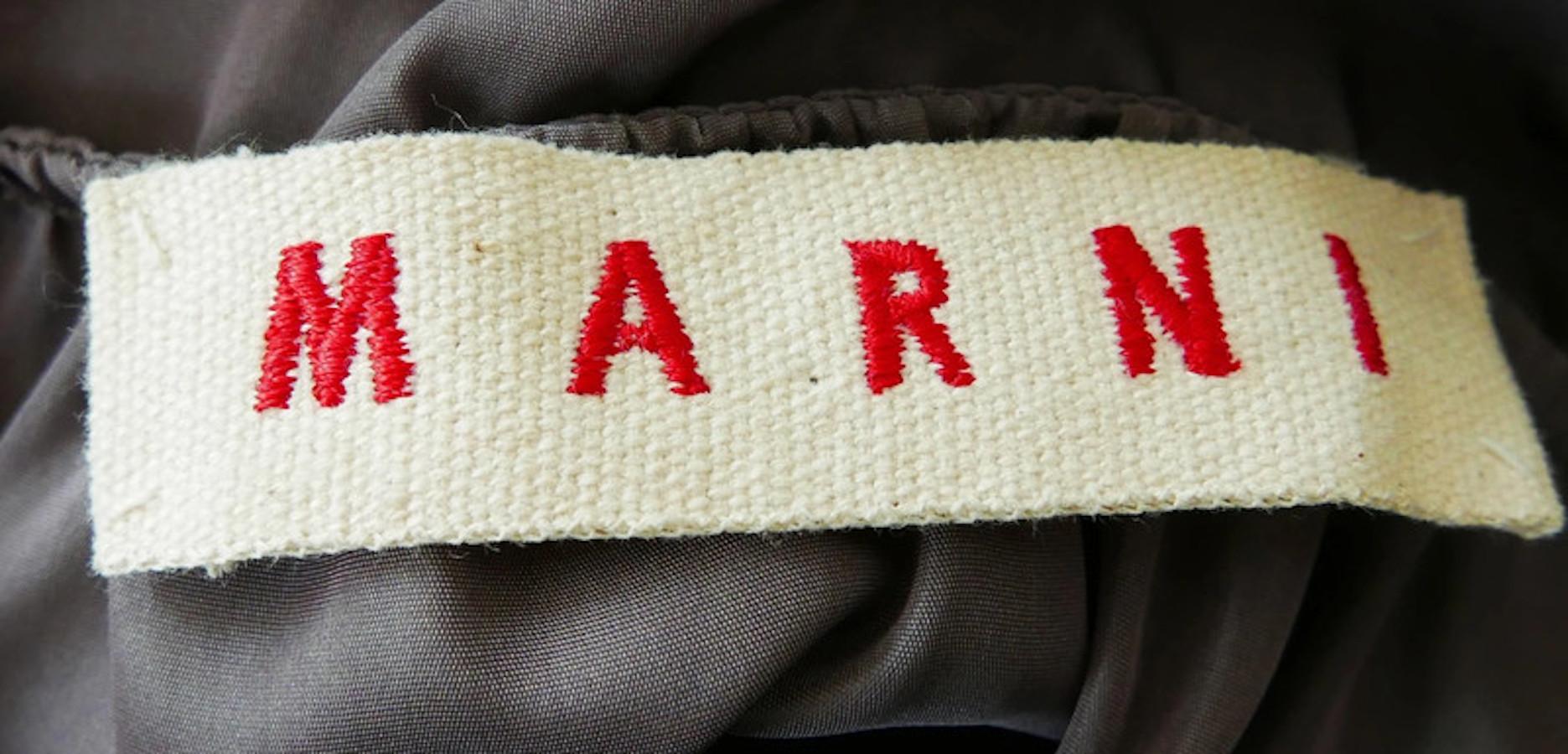 Marni Embellished Neck Silk & Knit Top For Sale 2