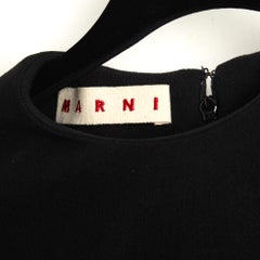 Marni Ensemble Top Jupe Oversize Noir FR38 Gonna Top Minimal in lana nera UK10 US8