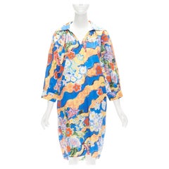 MARNI Flaminia Veronesi 2022 multicolour floral paint batwing dress IT36 XS