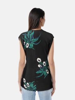 Marni Floral Pattern V Neck Top Size S
