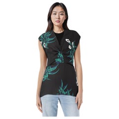 Marni Floral Pattern V Neck Top Size S