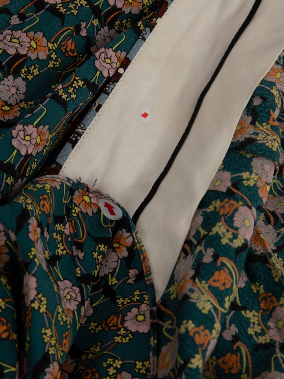 Marni Floral Silk Midi Pleated Skirt Size XL For Sale 2