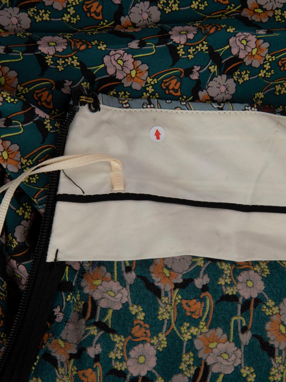 Marni Floral Silk Midi Pleated Skirt Size XL For Sale 3