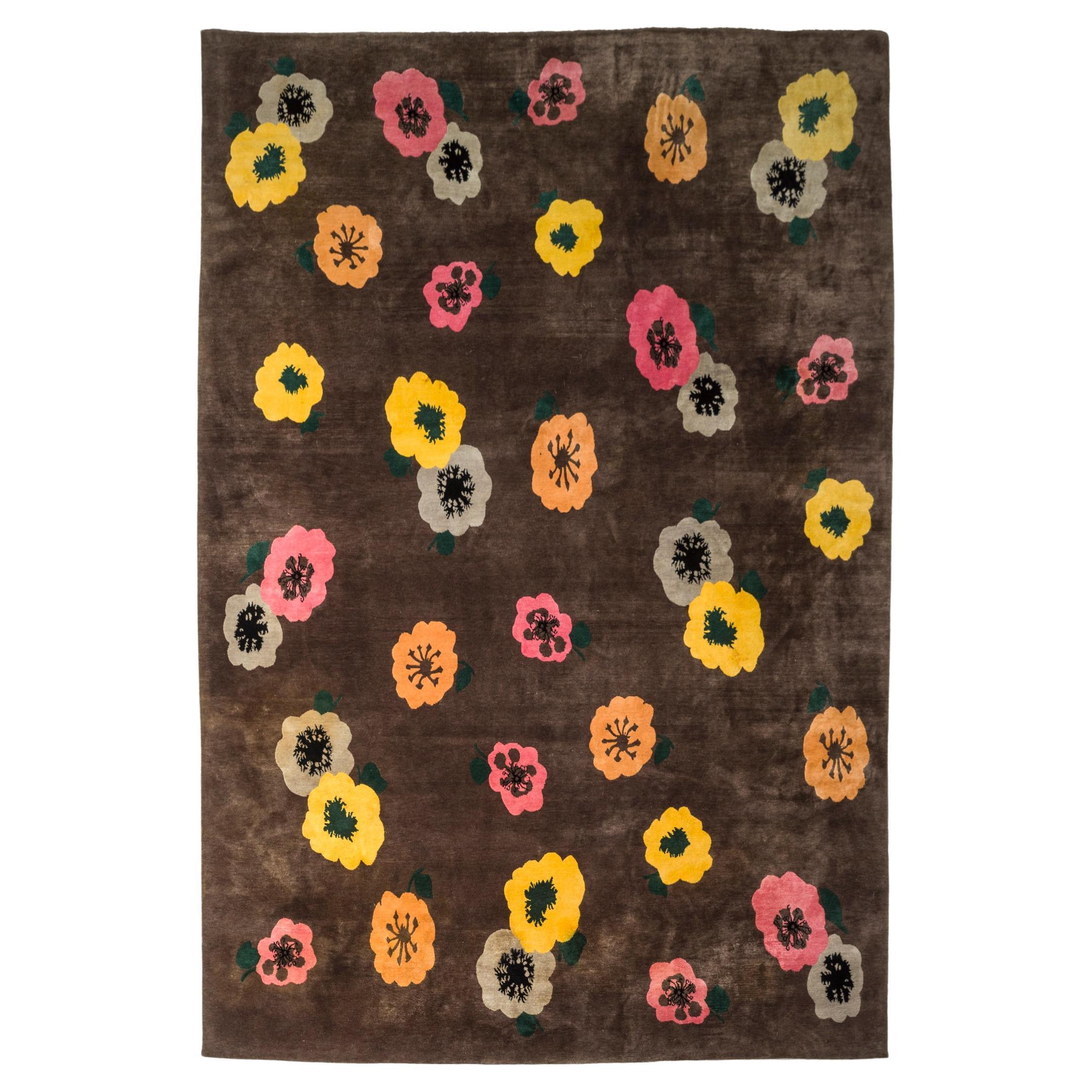 Marni für The Rug Company Anemone Cocoa Teppich im Angebot