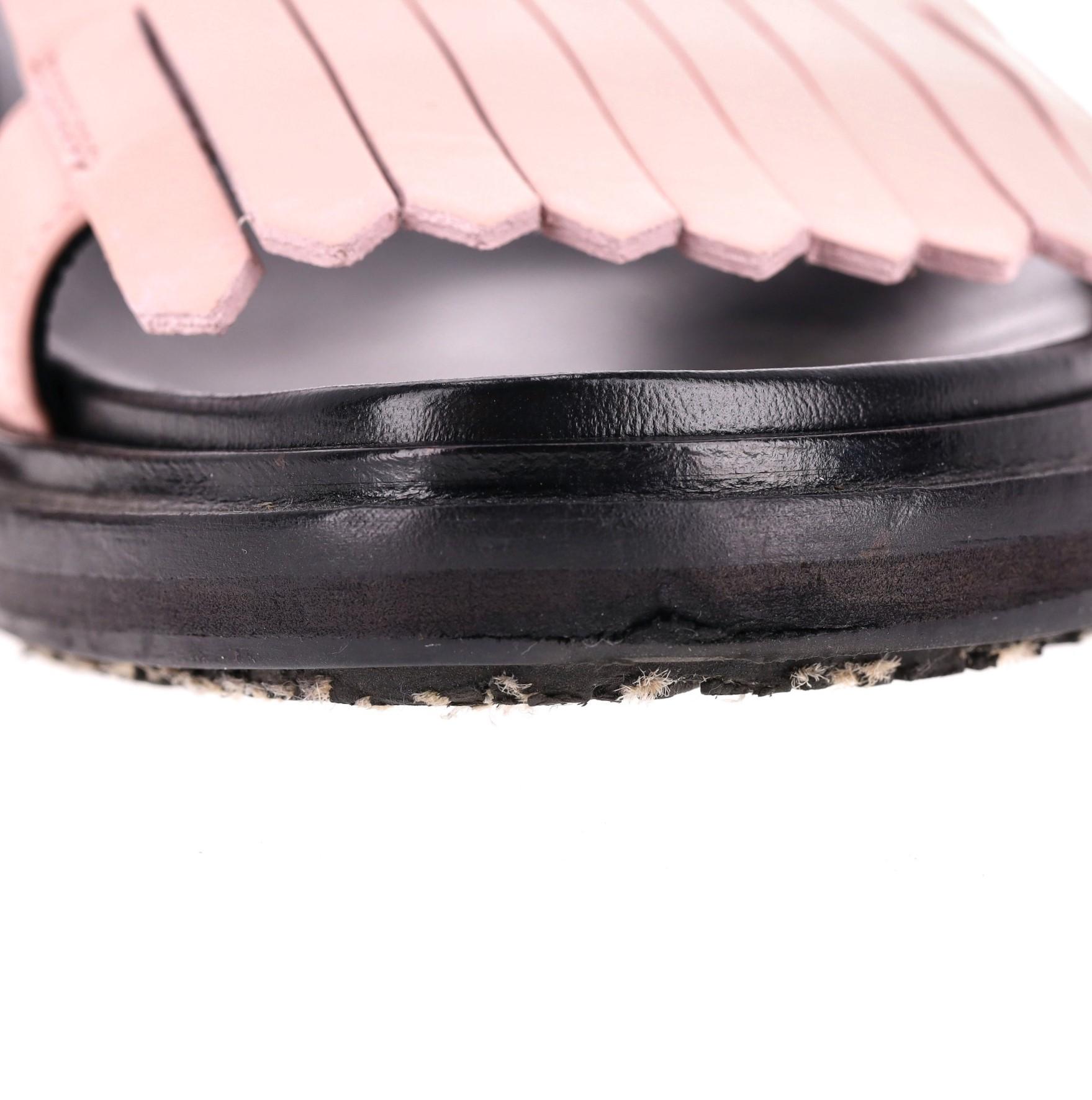Marni Fringed Leather Sandals 5