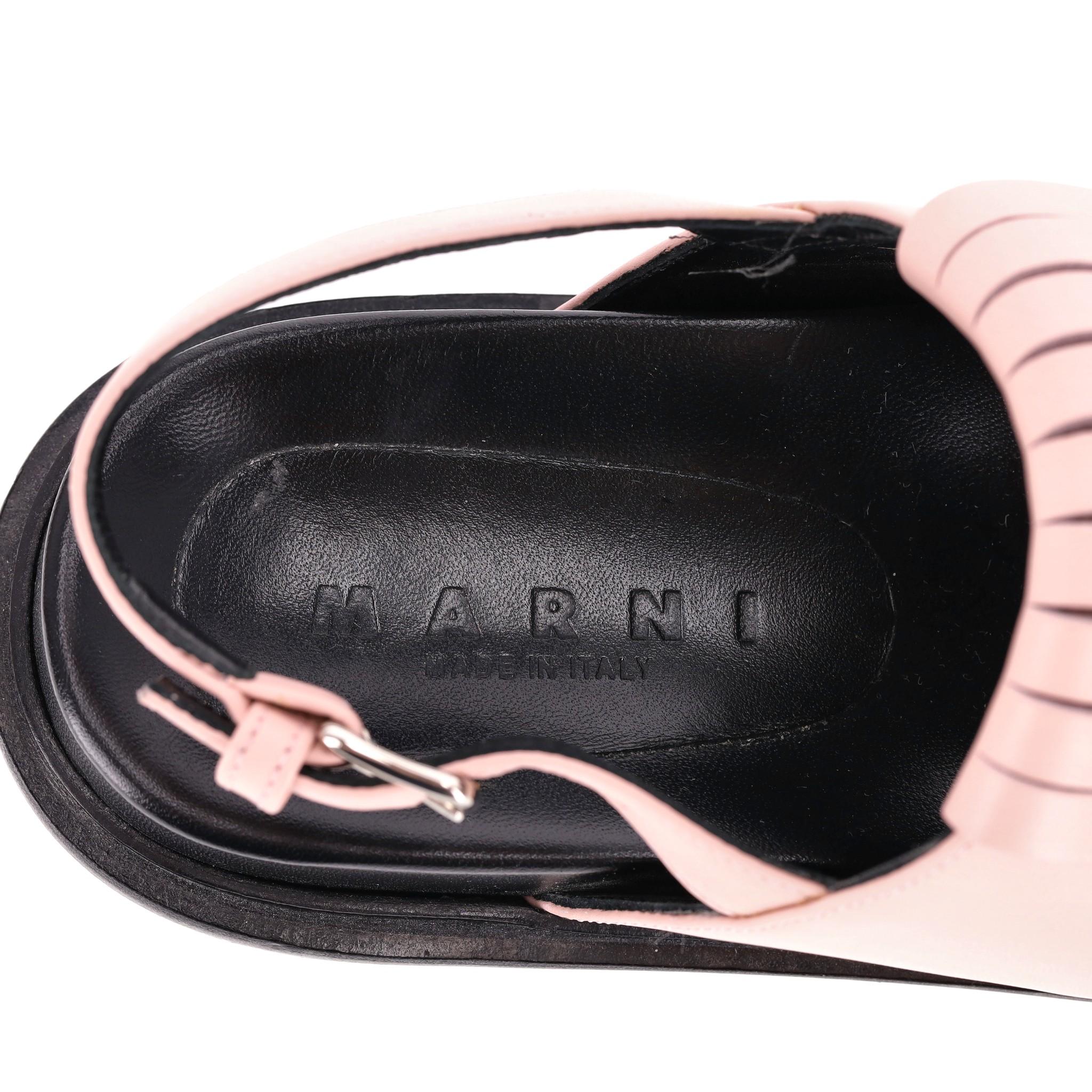 Marni Fringed Leather Sandals 3