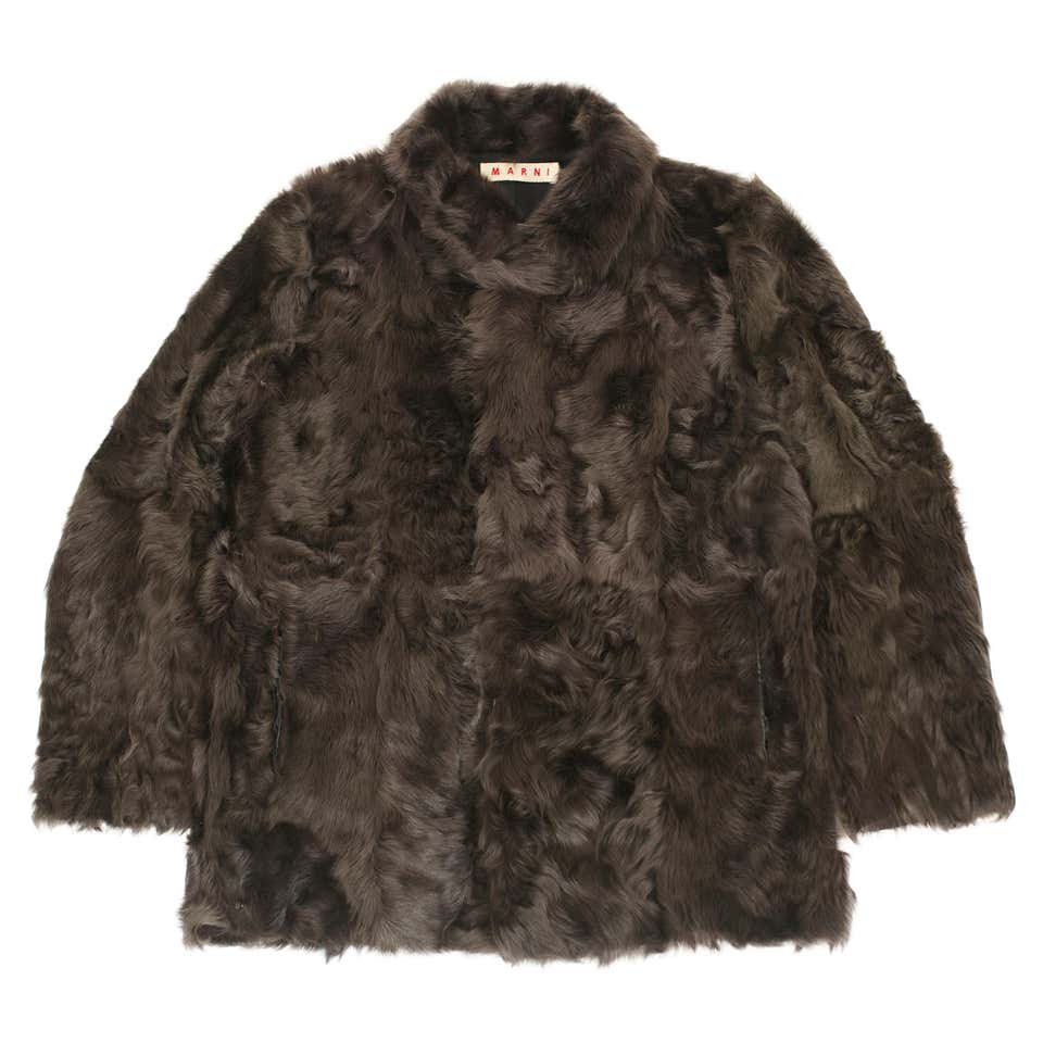 Marni Black Curly Lamb Fur Vest at 1stDibs