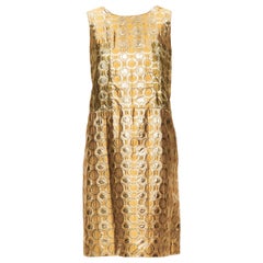 MARNI vestido geométrico dorado de lúrex IT38 XS