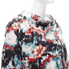 MARNI graphic splash paint print cotton oriental cut dress IT36 XS