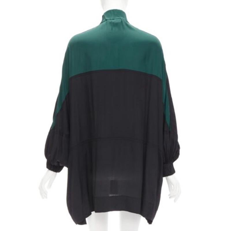 Women's MARNI green black colorblock batwing track suit inspired dress IT36 XS For Sale