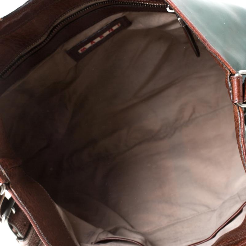 Marni Green/Brown Patent Leather New Balloon Hobo 1