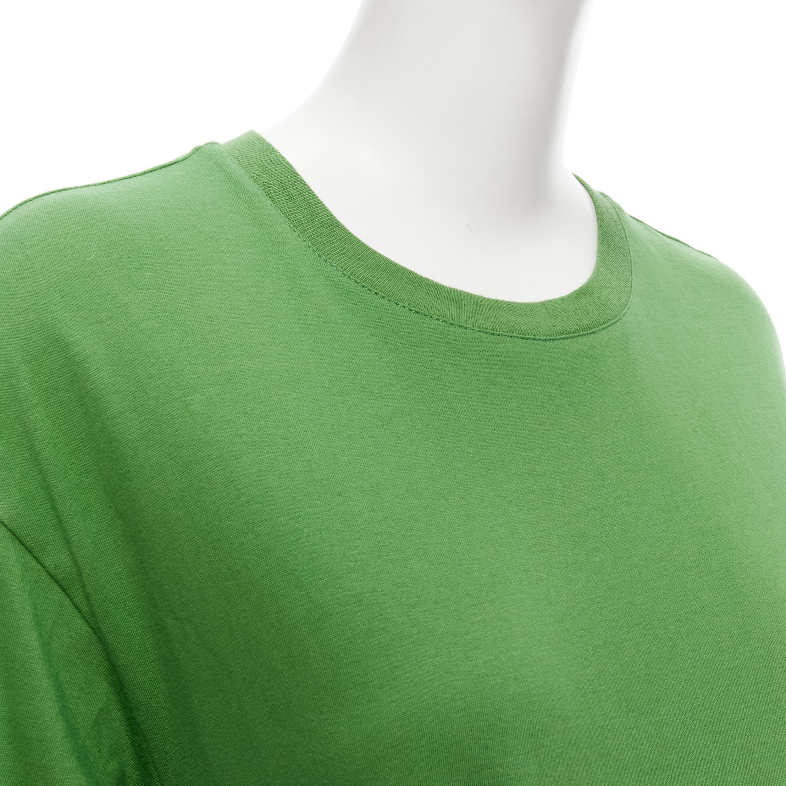 MARNI green cotton waist grosgrain bow drawstring hem t-shirt dress IT38 XS For Sale 1