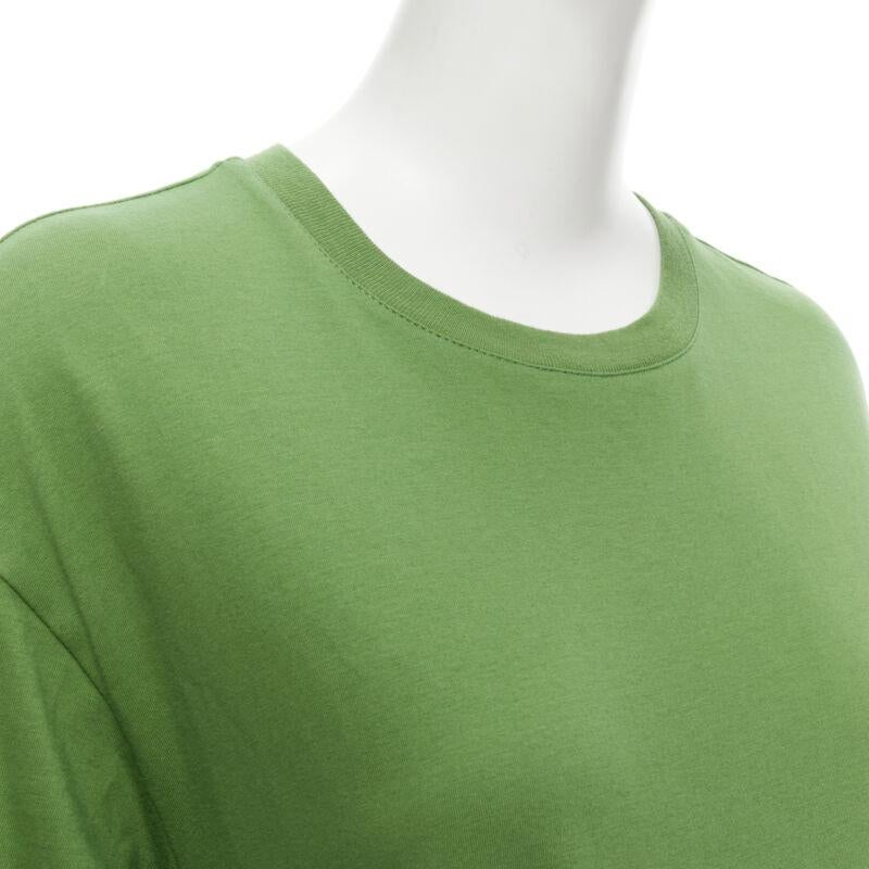 MARNI green cotton waist grosgrain bow drawstring hem t-shirt dress IT38 XS For Sale 3