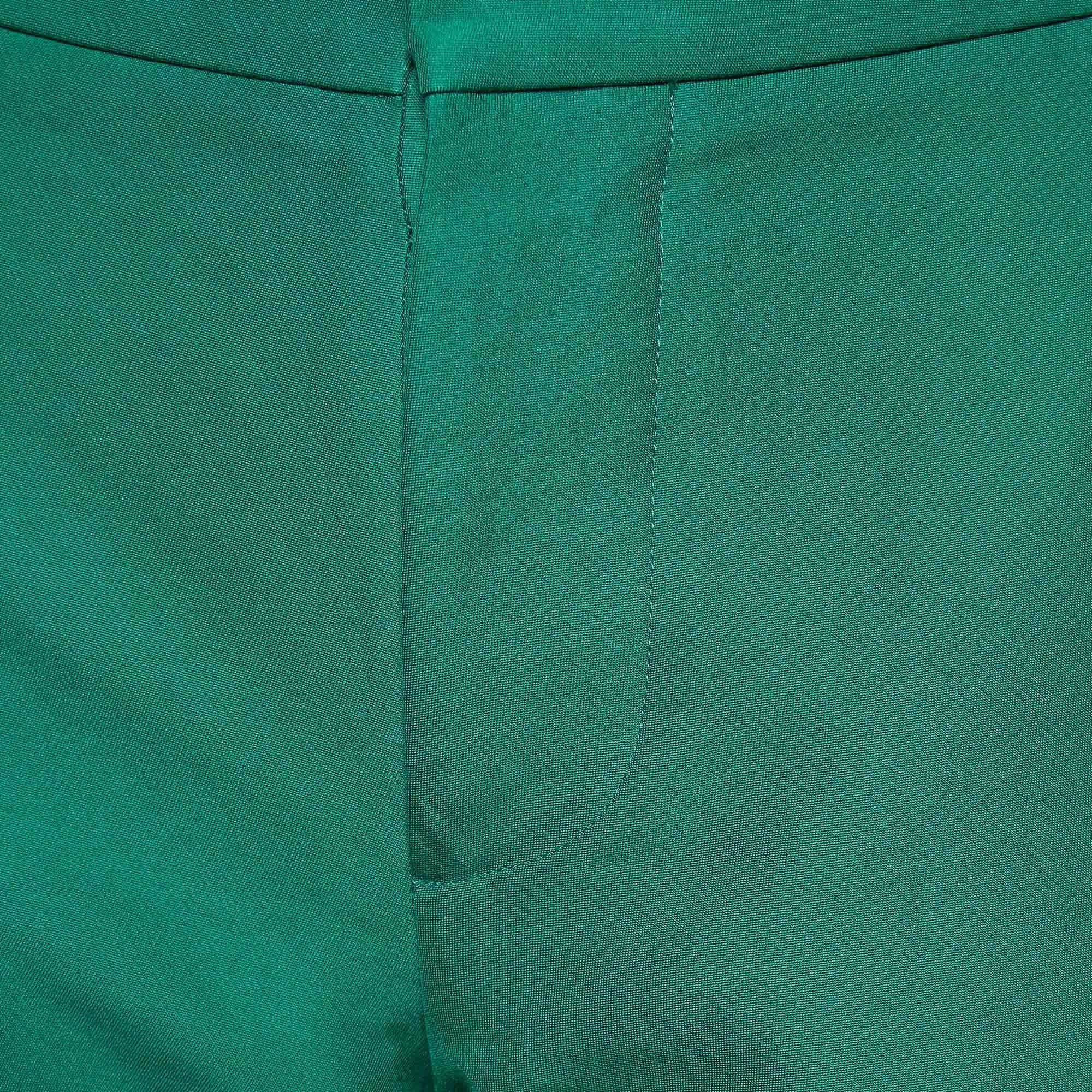 Marni Green Cotton Wide Leg Culottes S In Good Condition For Sale In Dubai, Al Qouz 2