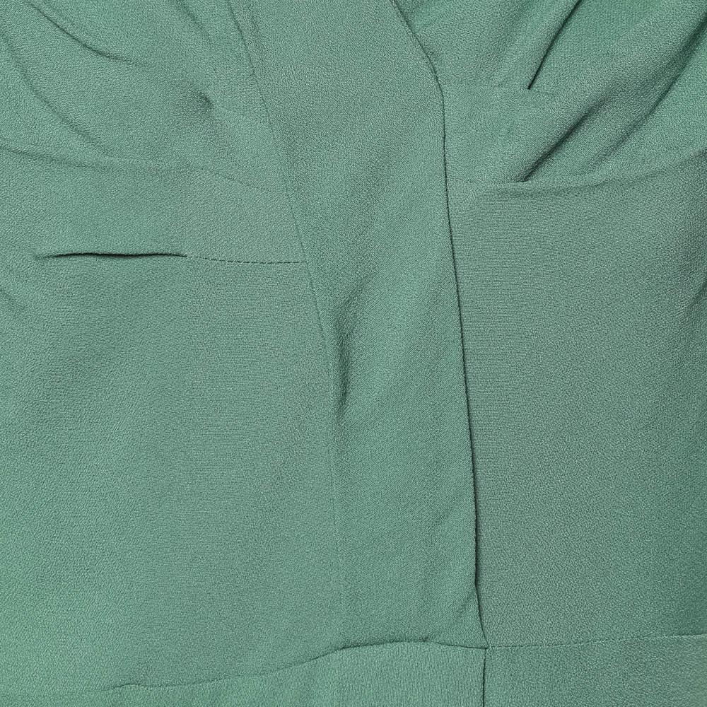 Marni Green Crepe Draped Top M In Good Condition In Dubai, Al Qouz 2