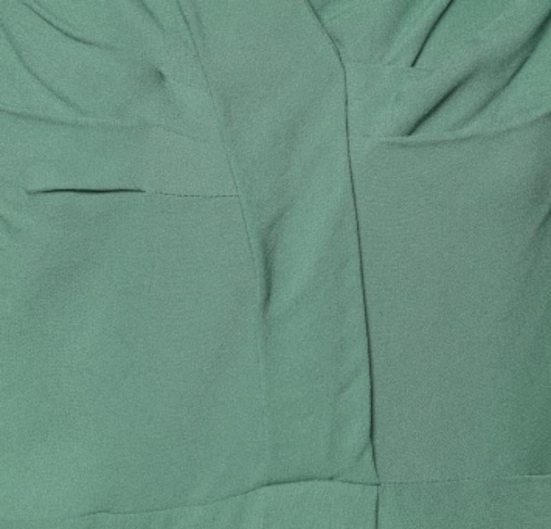 Marni Top drapeado de crepé verde M en venta 1