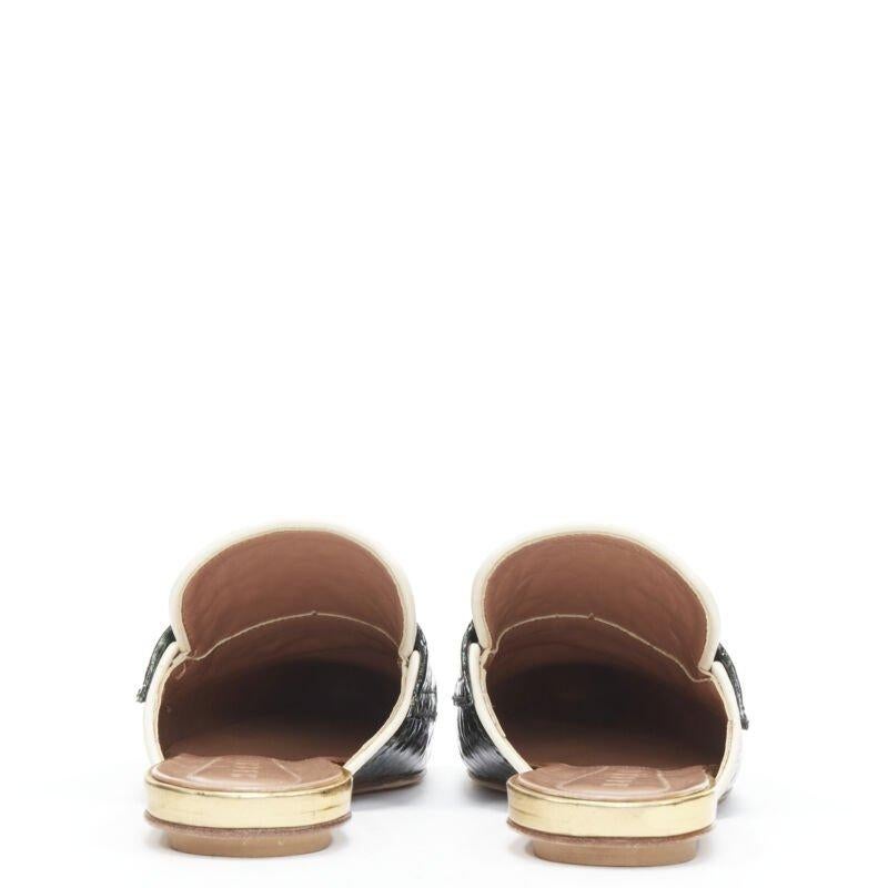MARNI vert verni froissé bout pointu slip on mule flats loafer EU37.5 Pour femmes en vente