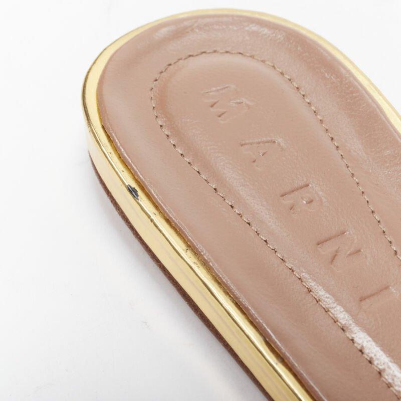 MARNI vert verni froissé bout pointu slip on mule flats loafer EU37.5 en vente 4