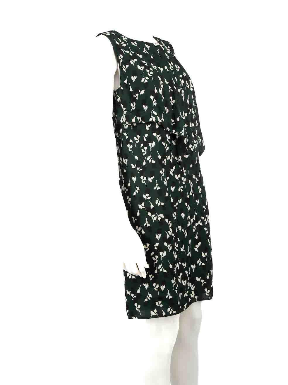 CONDITION is Very good. Hardly any visible wear to dress is evident on this used Marni designer resale item.
 
 
 
 Details
 
 
 Green
 
 Viscose
 
 Dress
 
 Floral pattern
 
 Sleeveless
 
 Round neckline
 
 Front draped detail
 
 Knee length
 
