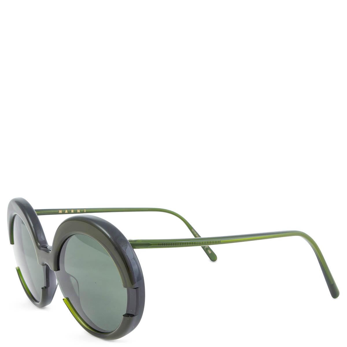 100% authentic Marni ME609S Horizon round sunglasses in deep forest green acetate with green lenses. Have been worn and are in excellent condition. 

Measurements
Model	ME609S Horizon
Width	13.8cm (5.4in)
Height	5.8cm (2.3in)

All our listings