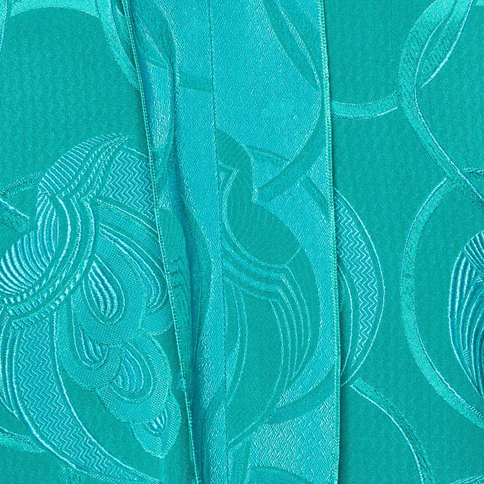 Top Marni Verde Jacquard Mezcla Seda Cuello en V S en Excelente estado para la venta en Dubai, Al Qouz 2