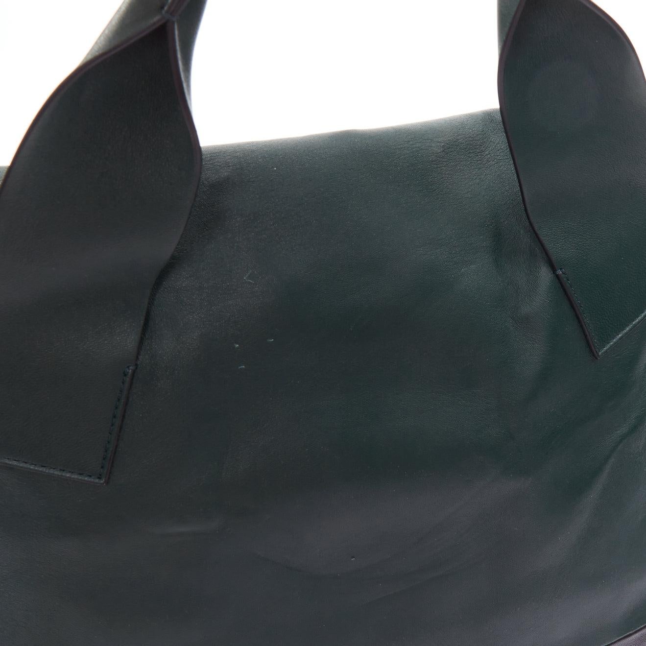 MARNI green navy black tricolor colorblock satchel flap bag For Sale 4