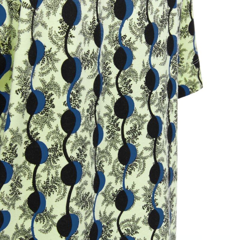 MARNI verde paisley blu stampa fotografica geometrica a maniche corte  tshirt boxy IT36 XS in vendita 5
