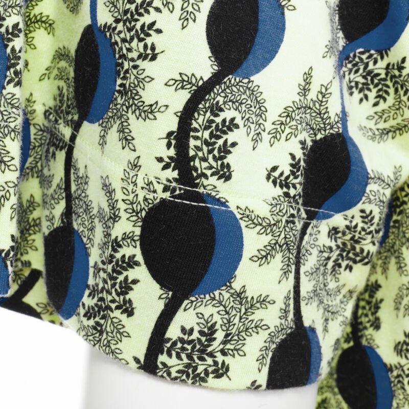 MARNI verde paisley blu stampa fotografica geometrica a maniche corte  tshirt boxy IT36 XS in vendita 6