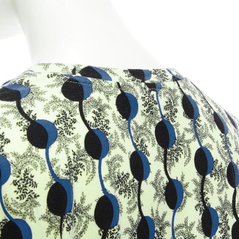 MARNI verde paisley blu stampa fotografica geometrica a maniche corte  tshirt boxy IT36 XS in vendita 3