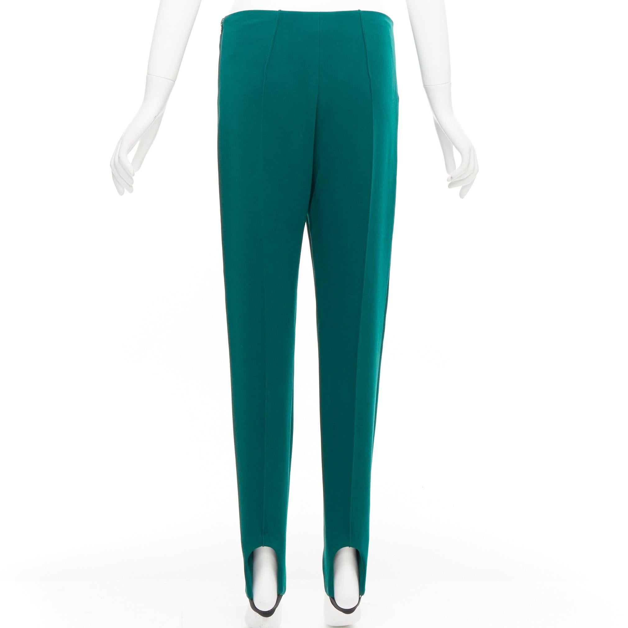 MARNI green pleat front stirrup jodphur pants IT38 XS In Good Condition For Sale In Hong Kong, NT