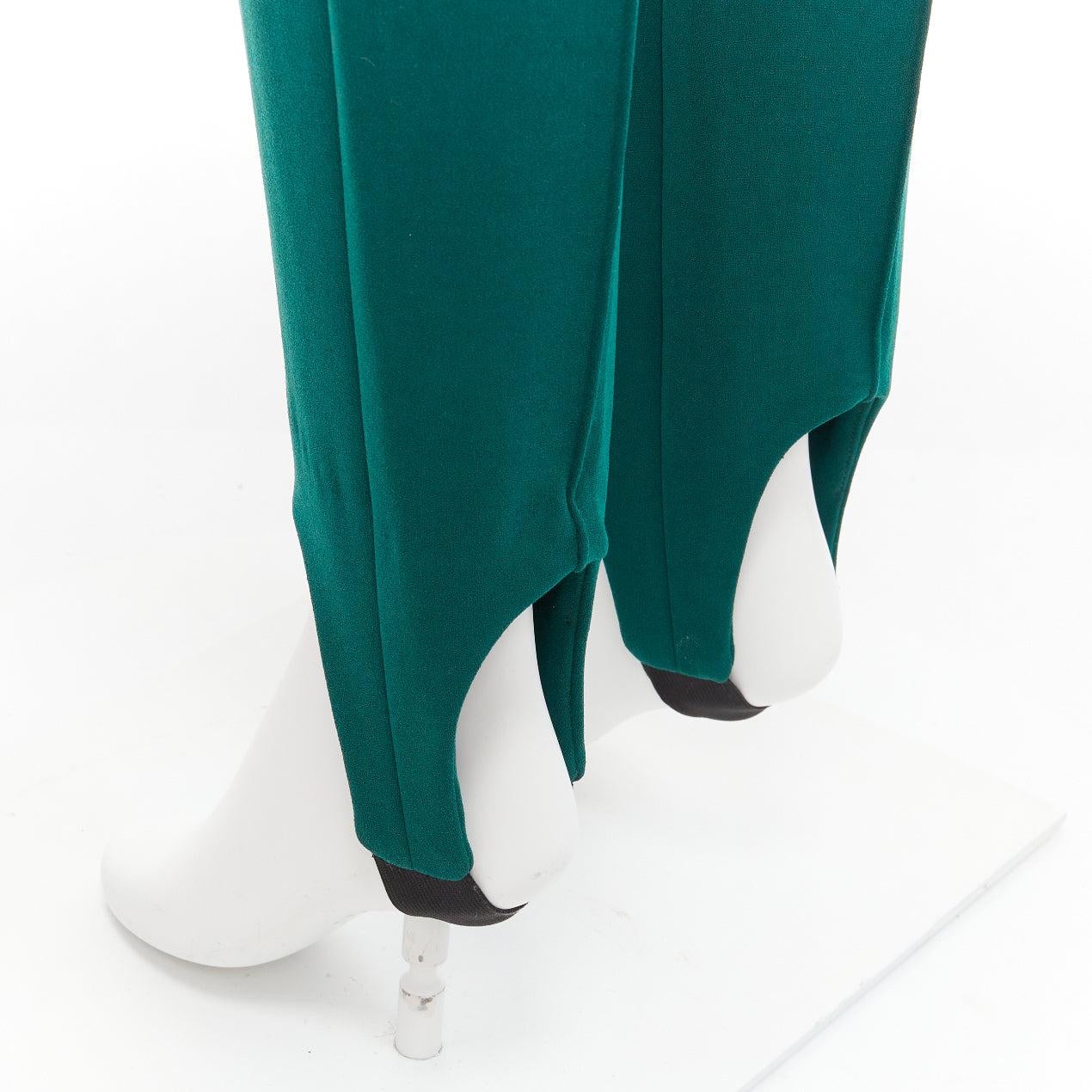 MARNI green pleat front stirrup jodphur pants IT38 XS For Sale 2