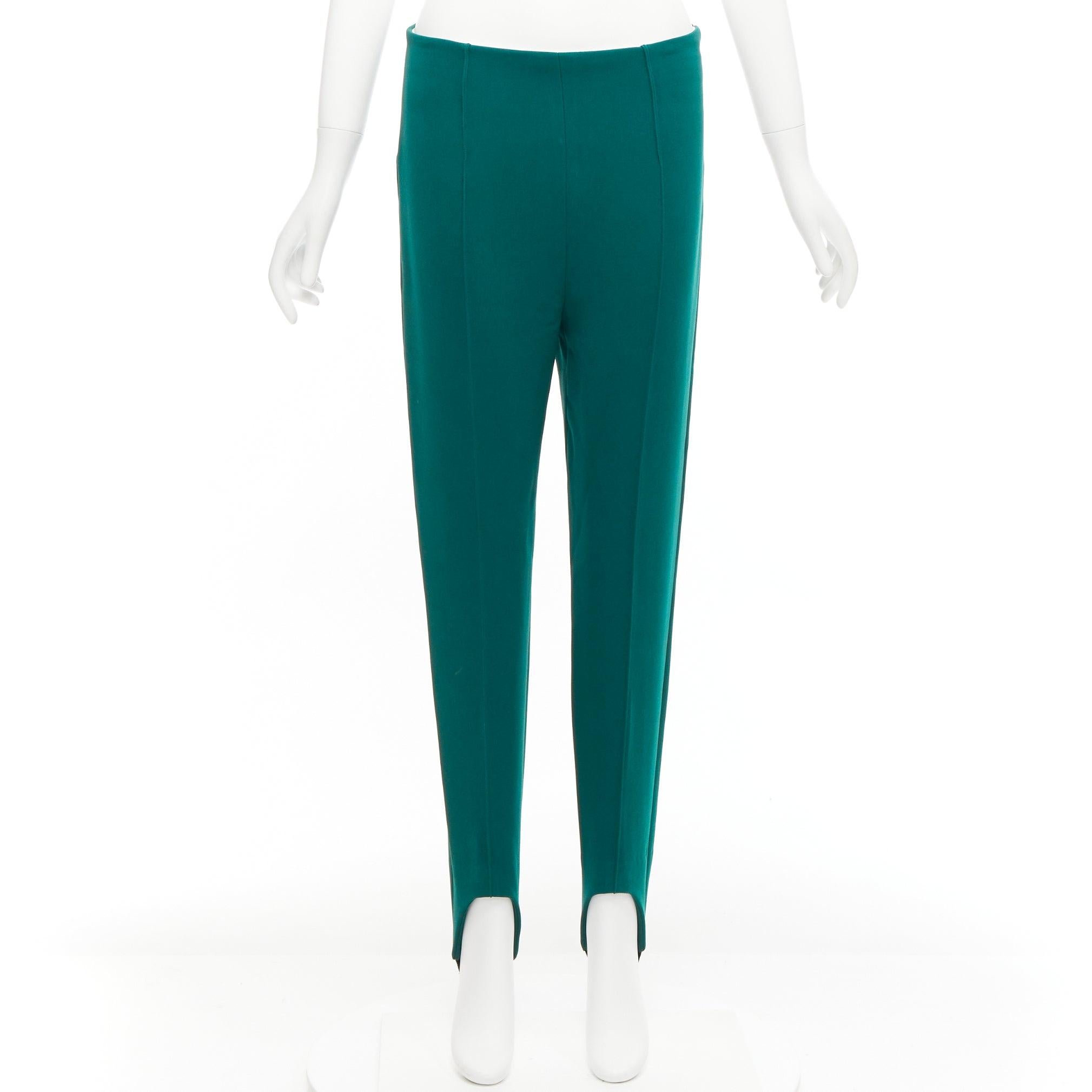 MARNI green pleat front stirrup jodphur pants IT38 XS For Sale 3