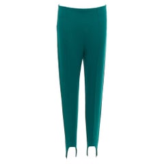MARNI green pleat front stirrup jodphur pants IT38 XS